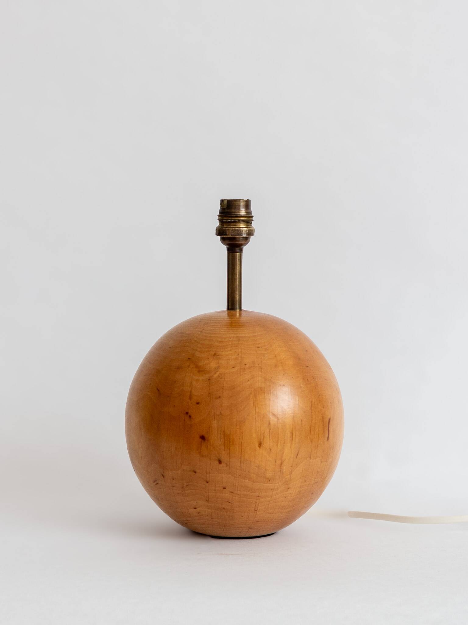 Ornamental lamp base made of elm wood, Italy 1960s.