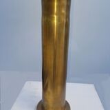 Lampe de table vintage pied cylindre en bronze
