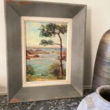 Old seaside painting