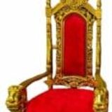 Lot 2 red and gold armchairs