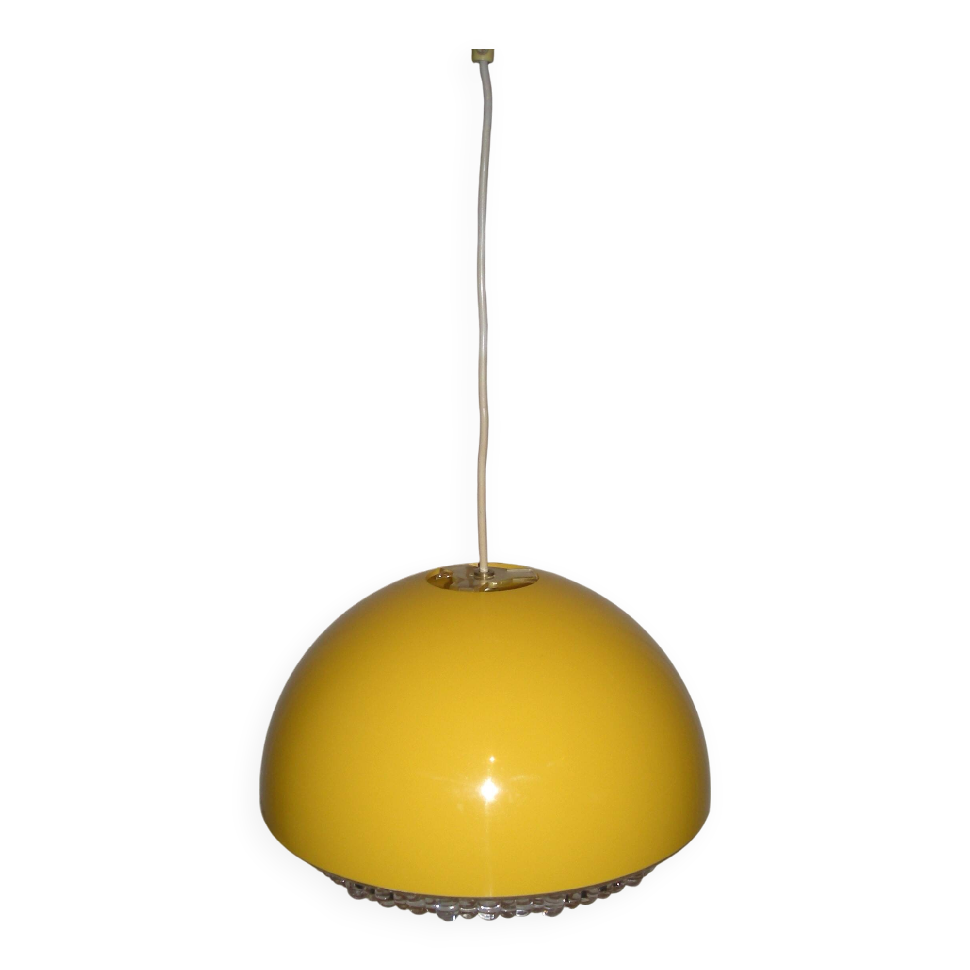 yellow pendant light from the 70s