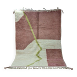 Minimalist Bohemian Rug 250x150 cm - Abstract Design Pink and Green
