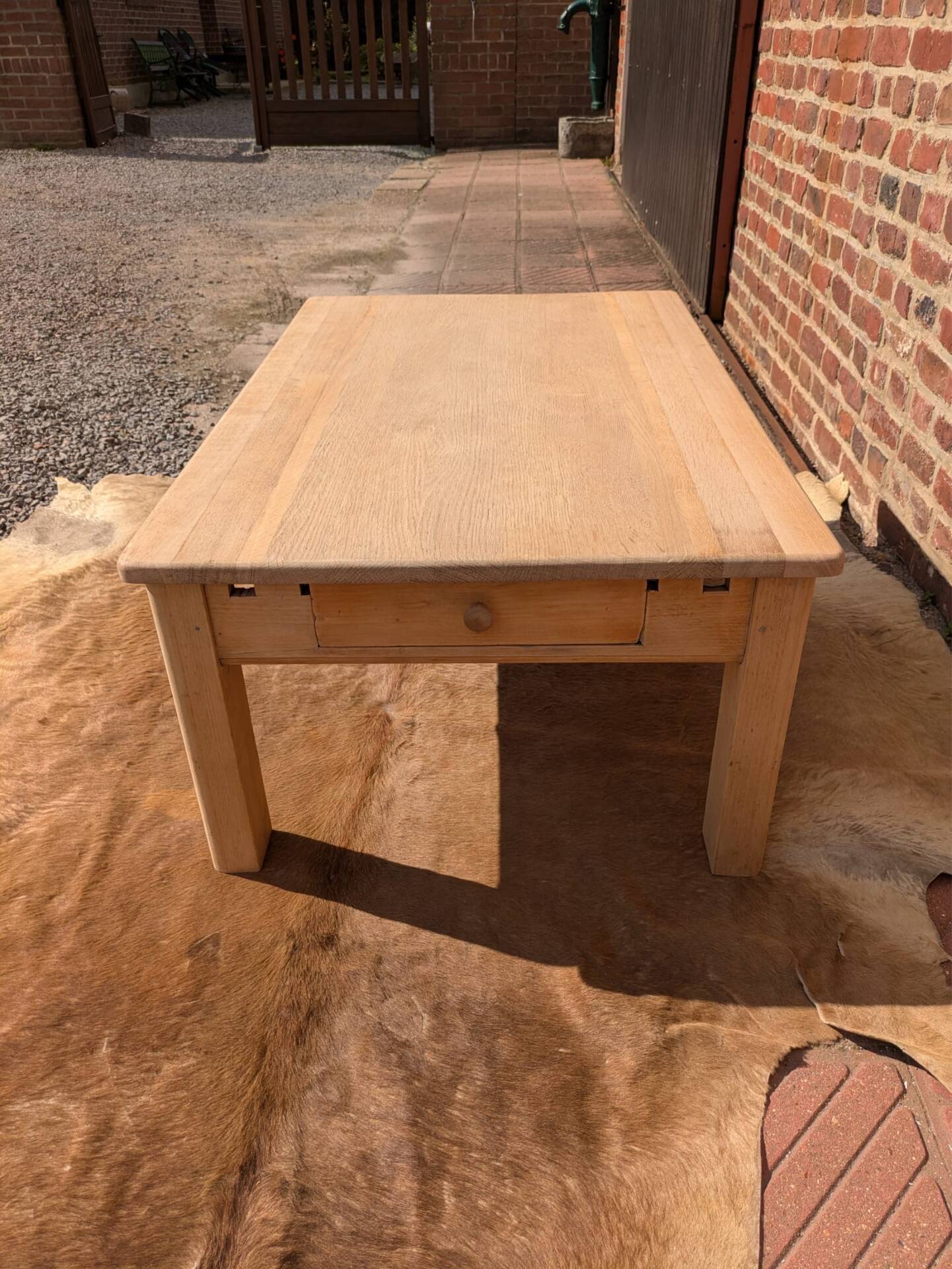 Light oak coffee table