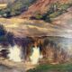 Landscape at the pond, oil on canvas signed André Ricq.