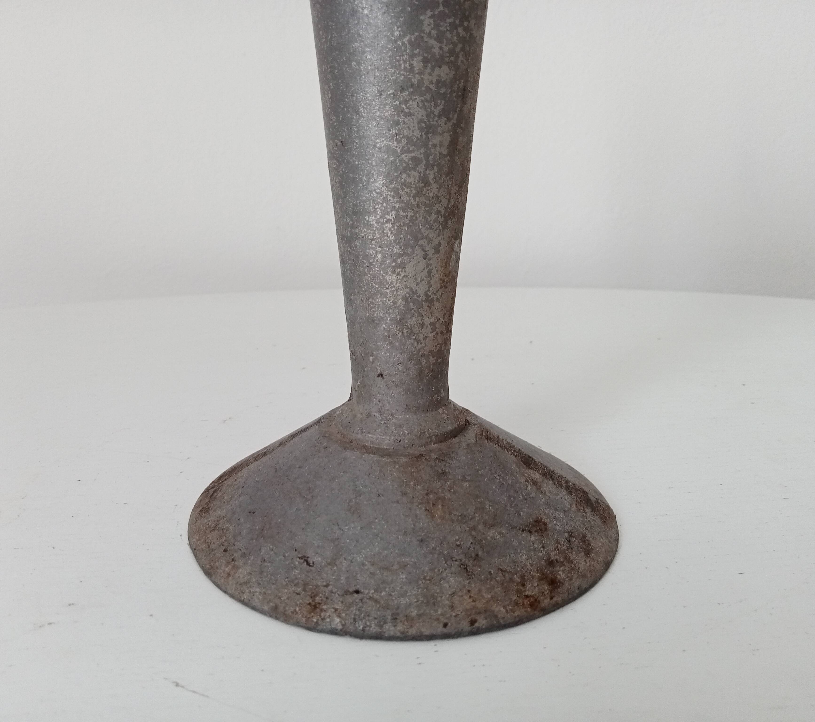 Vintage zinc vase