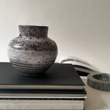 Glazed stoneware vase, Accolay FRANCE 1950