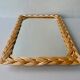 Rectangular rattan braided mirror, 29 by 41.5 cm