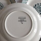Set of 4 Digoin Sarreguemines dessert plates Versailles model