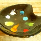 Ceramic cut in the shape of a painter's palette 1960