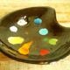 Coupe en ceramique en forme de palette de peintre 1960