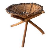 African rattan low stool