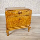Early 20th Century Nightstands Veneered with Karelian Birch, 1950s, Set of 2
