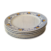 6 Sarreguemines flat plates