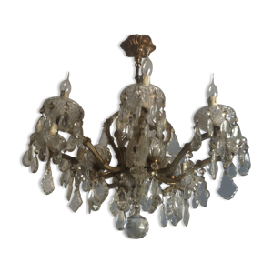 lustre cage à pampilles