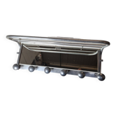 Coat rack with aluminum hat rack
