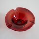 Cendrier en Verre Rouge du Milieu du Siècle, Italie, 1970s