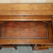 Shannon File Co drum desk in Victorian walnut with certificate.