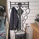 Art Deco coat rack wardrobe in wrought iron from the 1930s.