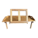 Manufrance wooden bedside table, folding tray with book holder.