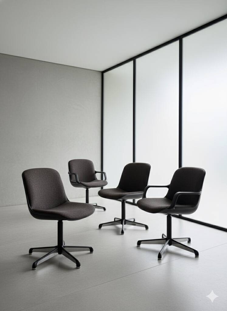 4 fauteuils Comforto design allemand – pièces numérotées (Steelcase)
