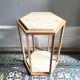 Table d'appoint ou sellette en travertin 1970