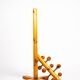 Vintage Scandinavian-style pine ball coat rack