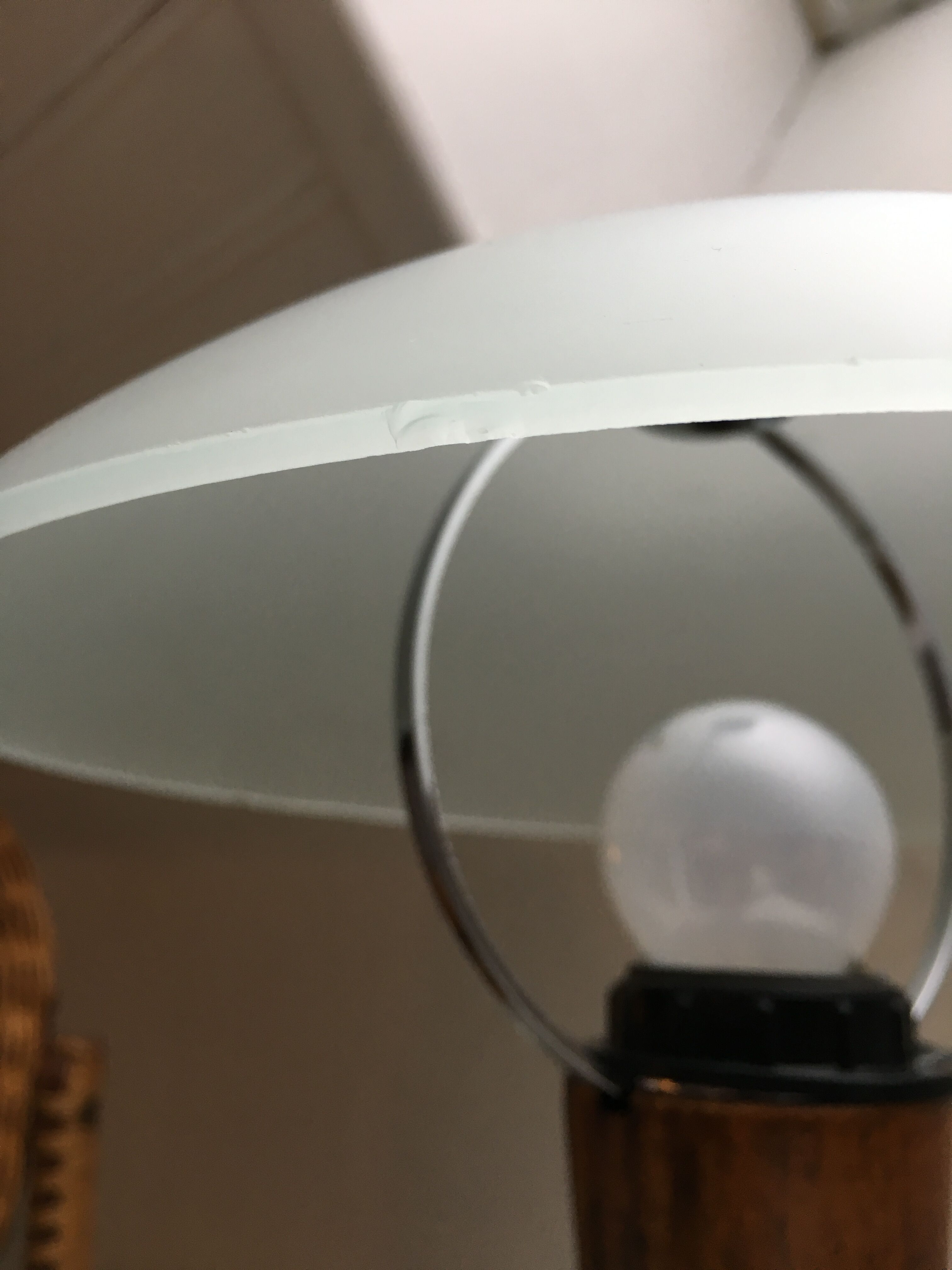 Frosted glass mushroom lamp