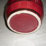 Cache-pot en céramique rouge et or vintage