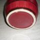Cache-pot en céramique rouge et or vintage
