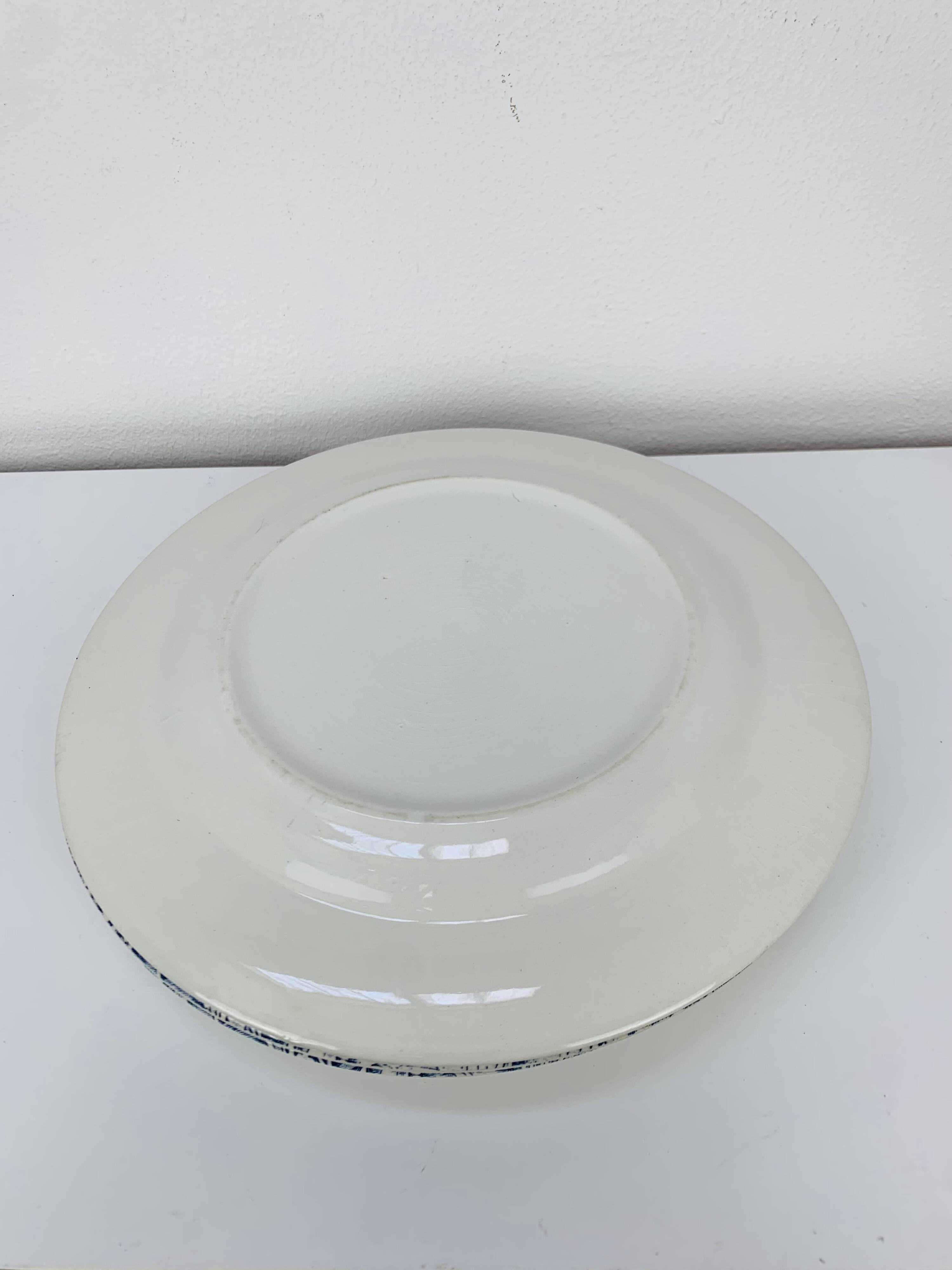 4 English ironstone dinner plates