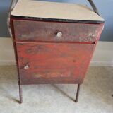 Pair of metal bedside tables and shelves formica years 60 in their juice