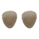 Pair of Mid-Century Modern Glass Shell Sconces