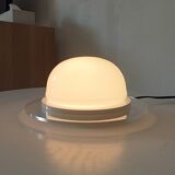 Vintage wall lamp in opaline and lucite