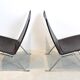 Fauteuils PK22 en cuir brun par Poul Kjærholm pour Fritz Hansen