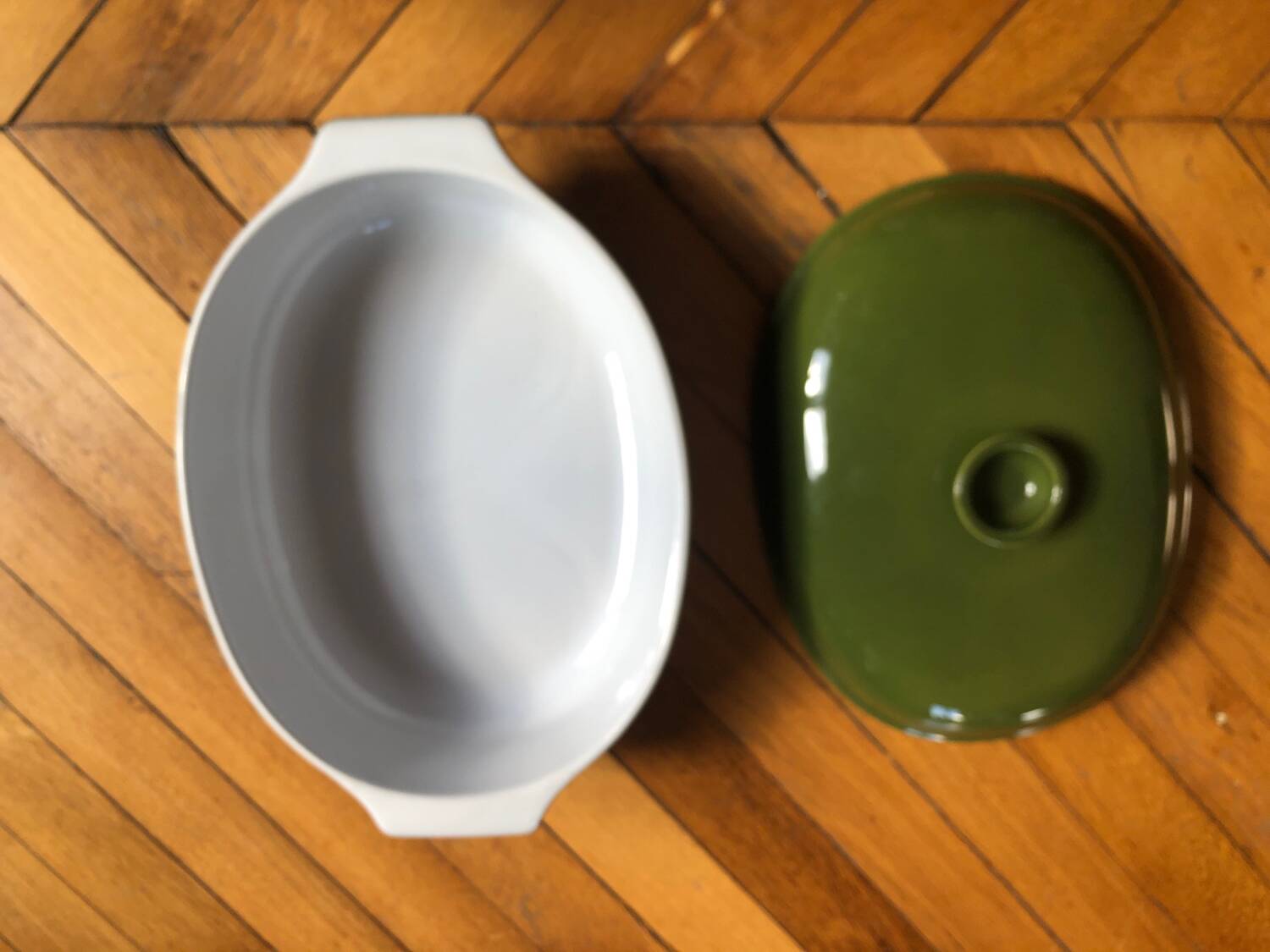 Cocotte verte vintage Émile henry