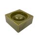 Mid-century green ceramic ashtray, Sicart Italy 1969