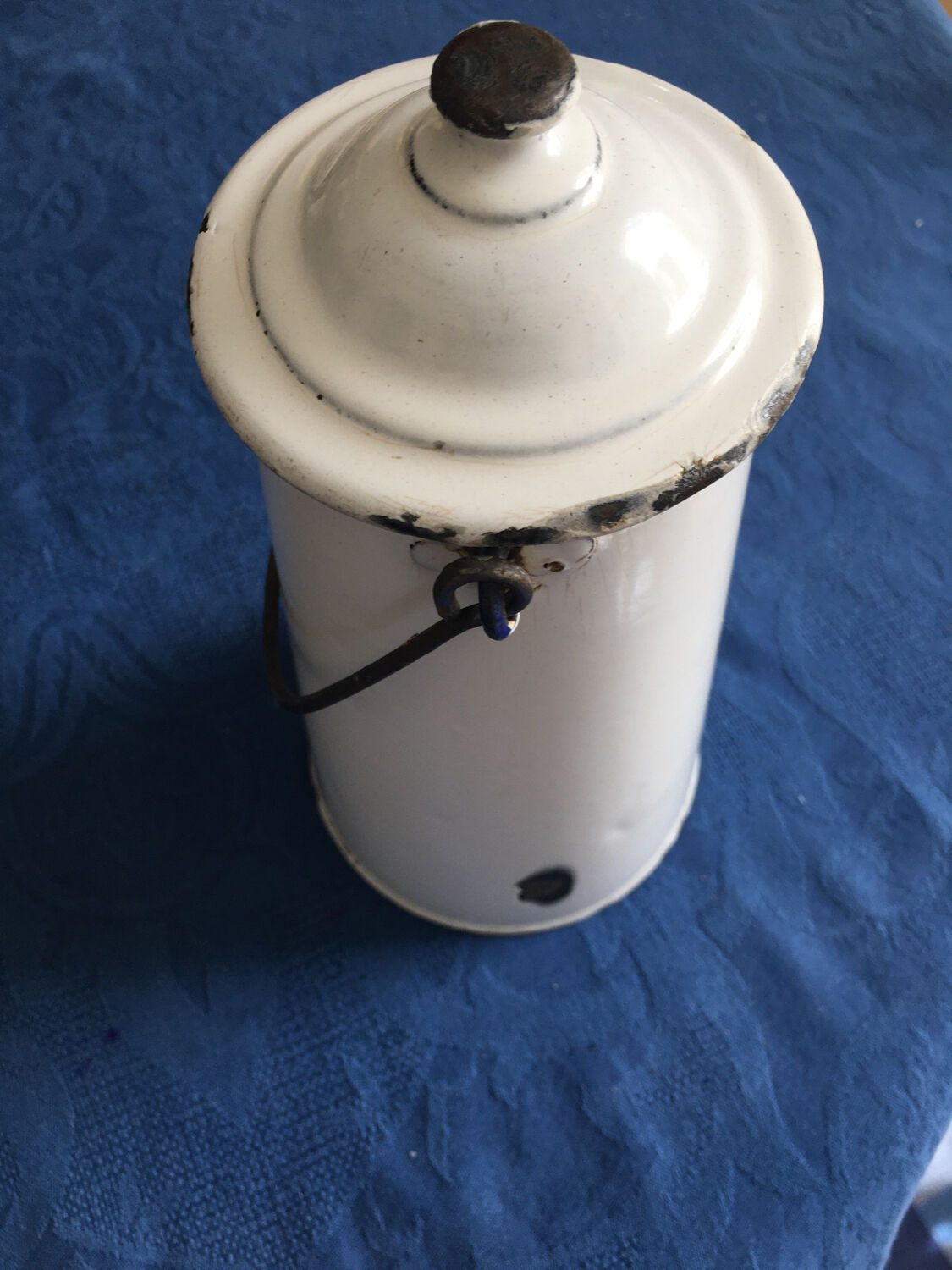 Enamelled sheet milk jug