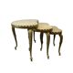 Set of 3 vintage nesting tables in onyx / side tables