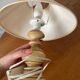 Vintage wooden bedside lamp