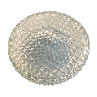 Globe pour plafonnier en verre moulé travaillé