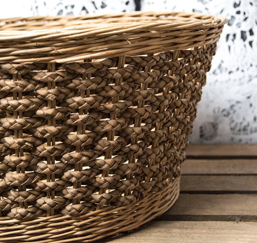 Cart wood and rattan Perrine