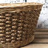 Cart wood and rattan Perrine