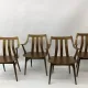 Set of 4 teak plywood dining chairs attributed to Pastoe, 1960s