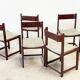 Set of six Italian dining chairs
