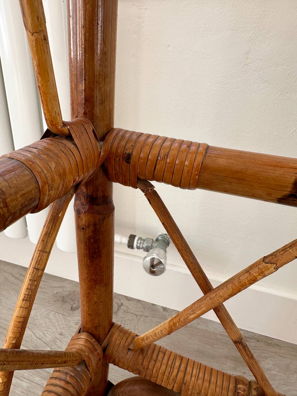 Bamboo and rattan bed