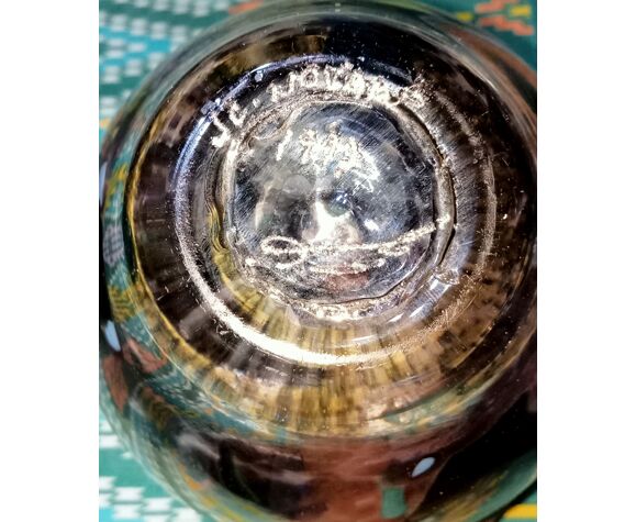 Vase en verre Jean Claude Novaro avec incrustations d'or | Selency