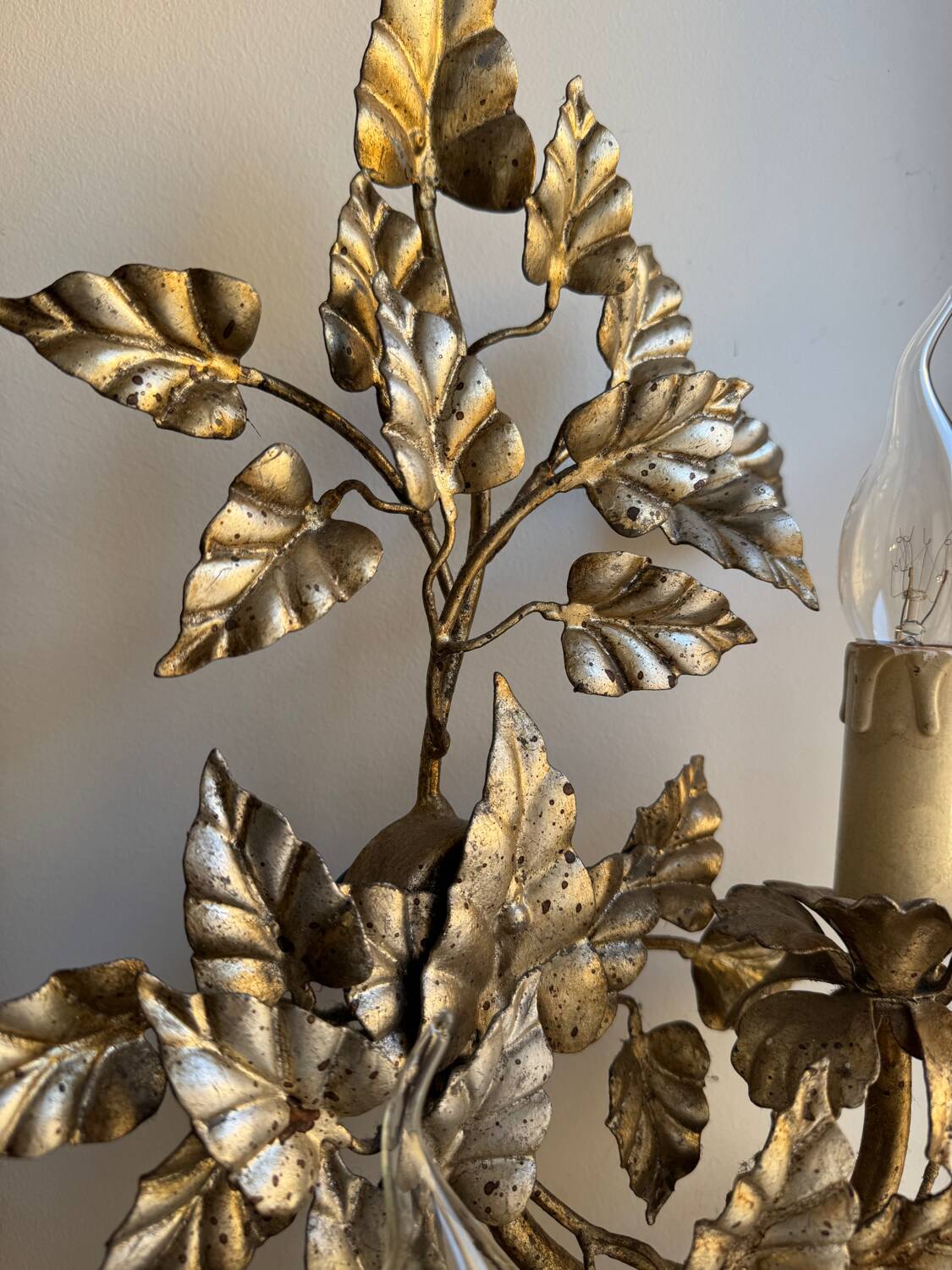 Florentine foliage applique from the 1960s.