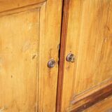 Low wooden sideboard, chest, storage unit, interior decoration Measurement: Length 140 cm. Height