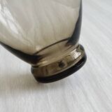 4 thin smoked glass water glasses