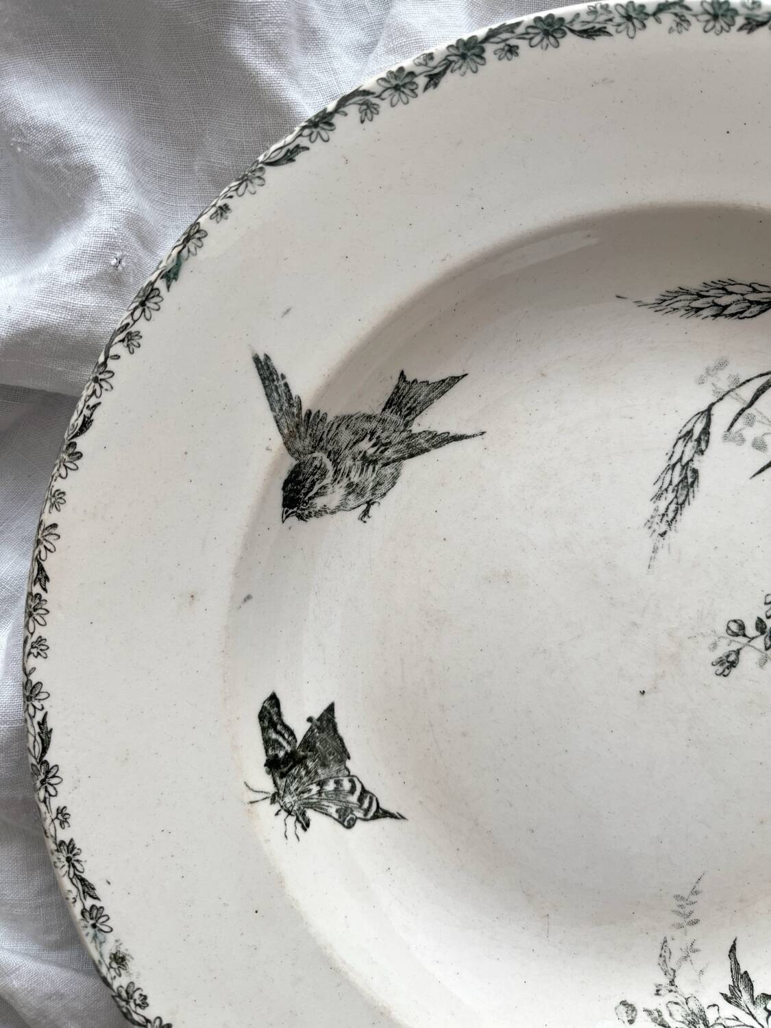 2 “French” ironstone soup plates from Choisy le Roi